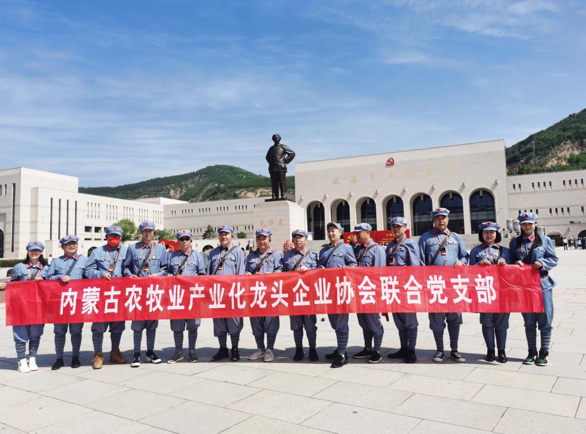 內蒙古農牧業(yè)產(chǎn)業(yè)化龍頭企業(yè)協(xié)會聯(lián)合黨支部赴延安革命圣地開展“學黨史、感黨恩、跟黨走”主題黨日活動